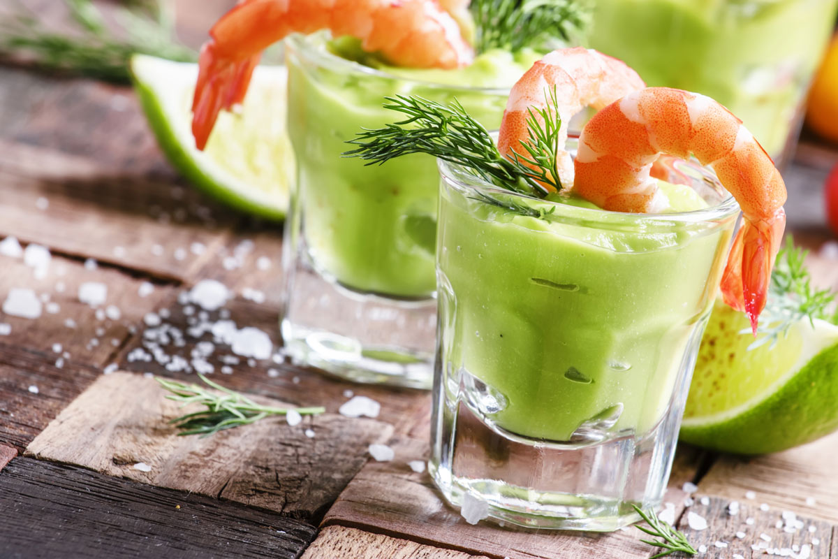 Avocado Crema and Shrimp