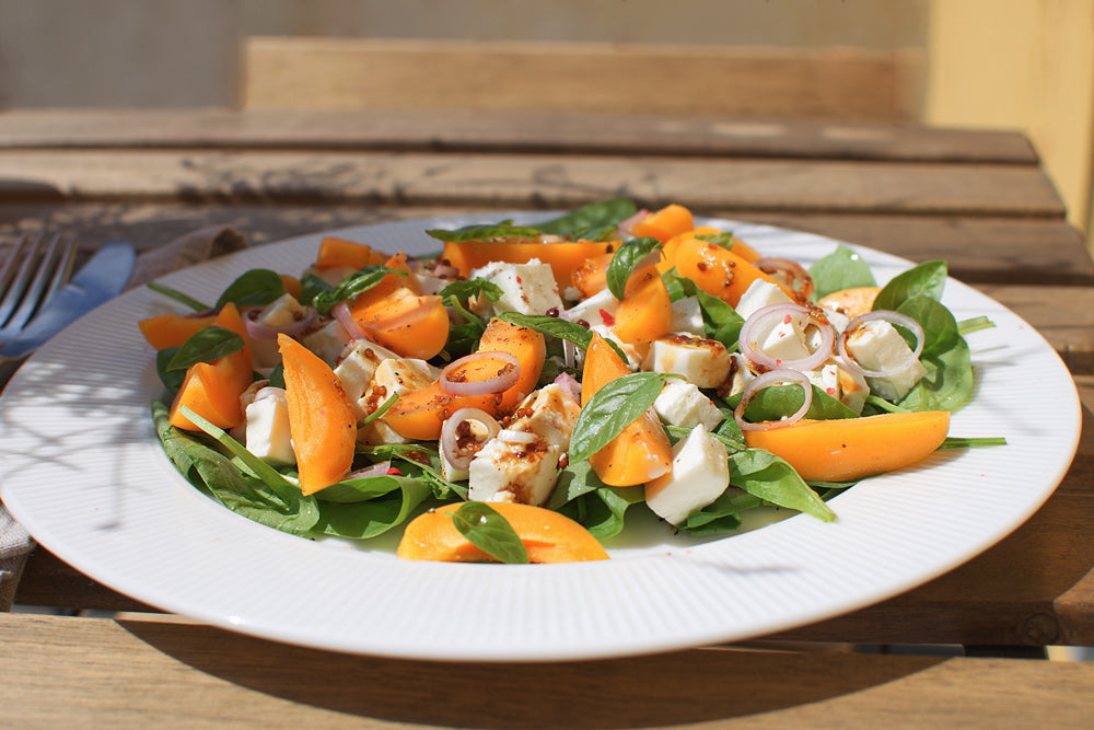 Apricot Salad with Prosciutto and Burrata