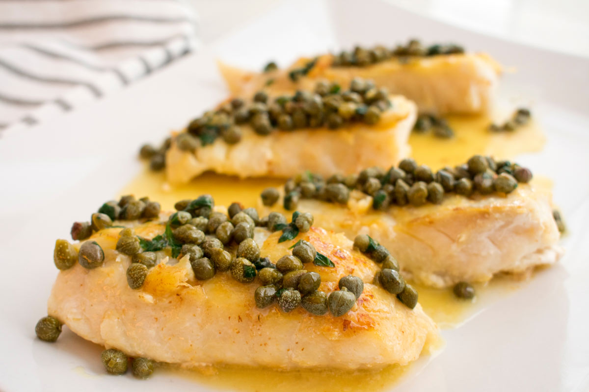 Baked fish with Capers and Parsley