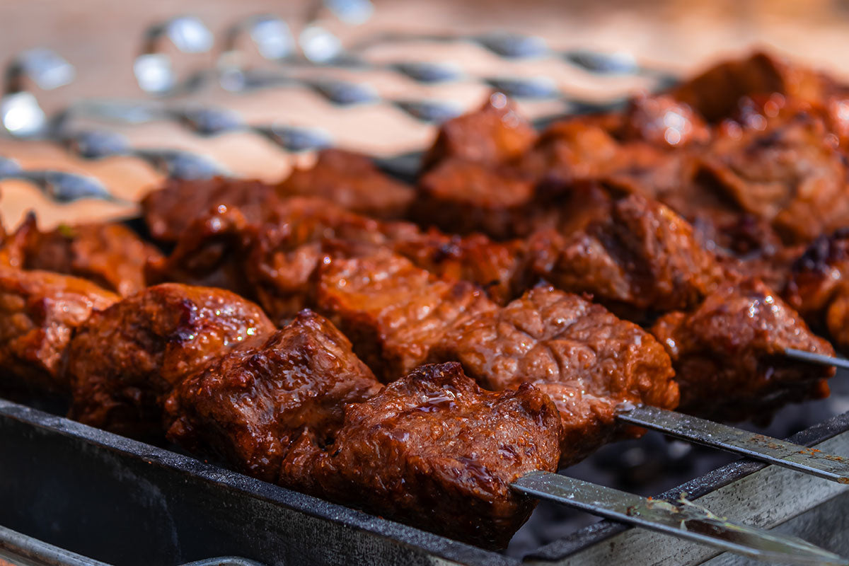 Zesty beef kebabs