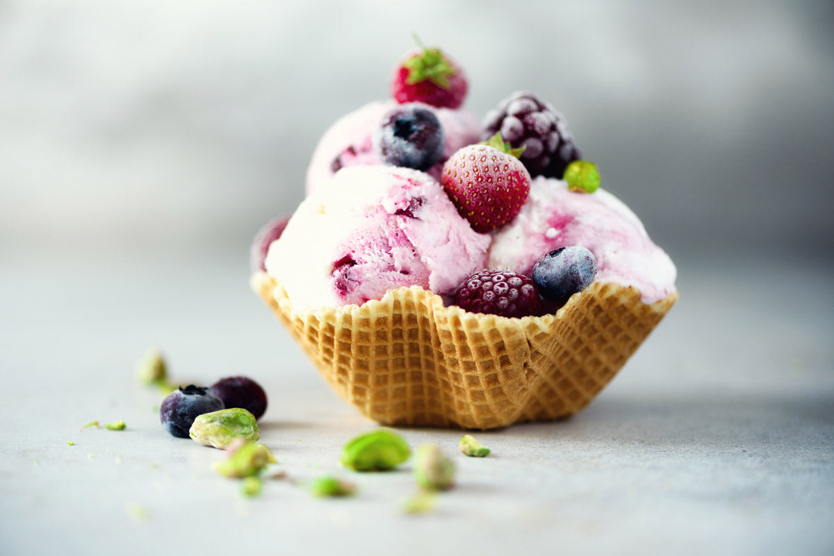 Triple berry ice cream