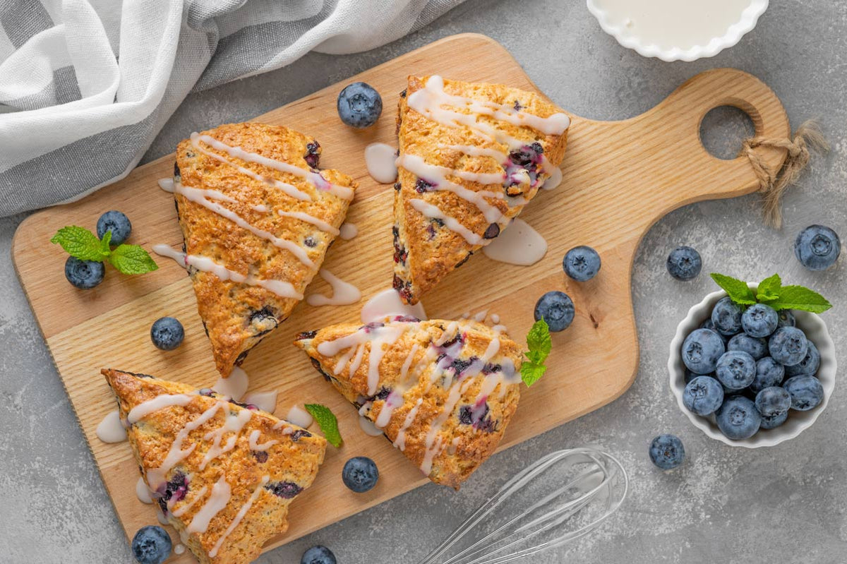 Iced Blueberry Scones