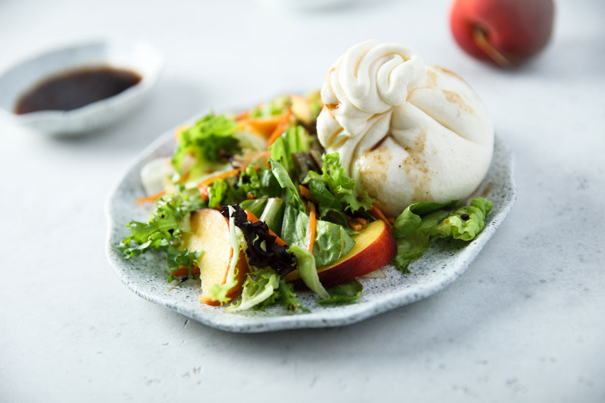 Burrata and Fresh Peach Salad