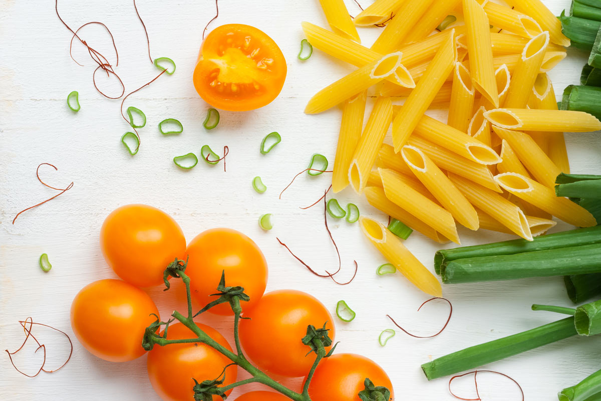 Penne with Warm Cherry Tomato Vinaigrette