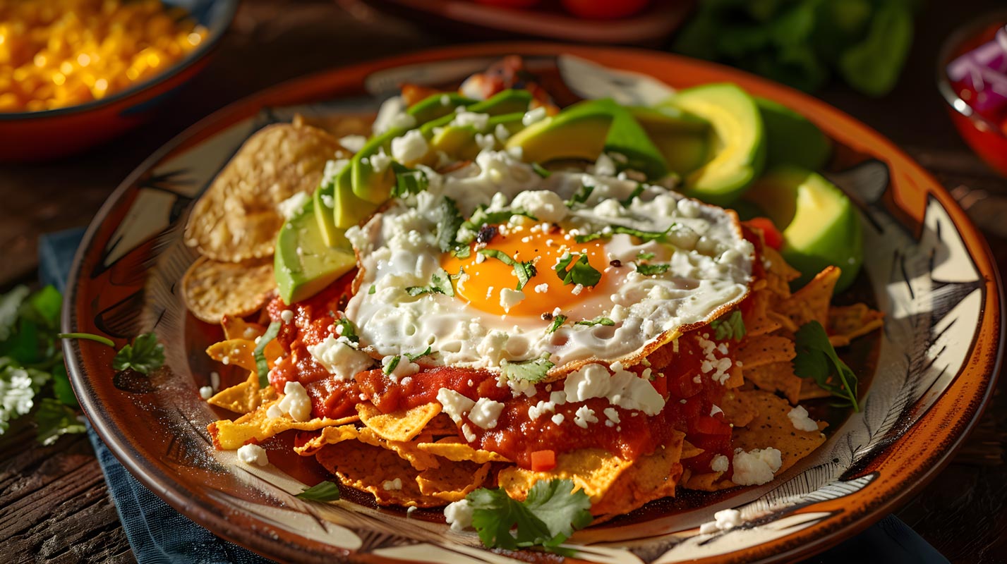 Chilaquiles with fried egg