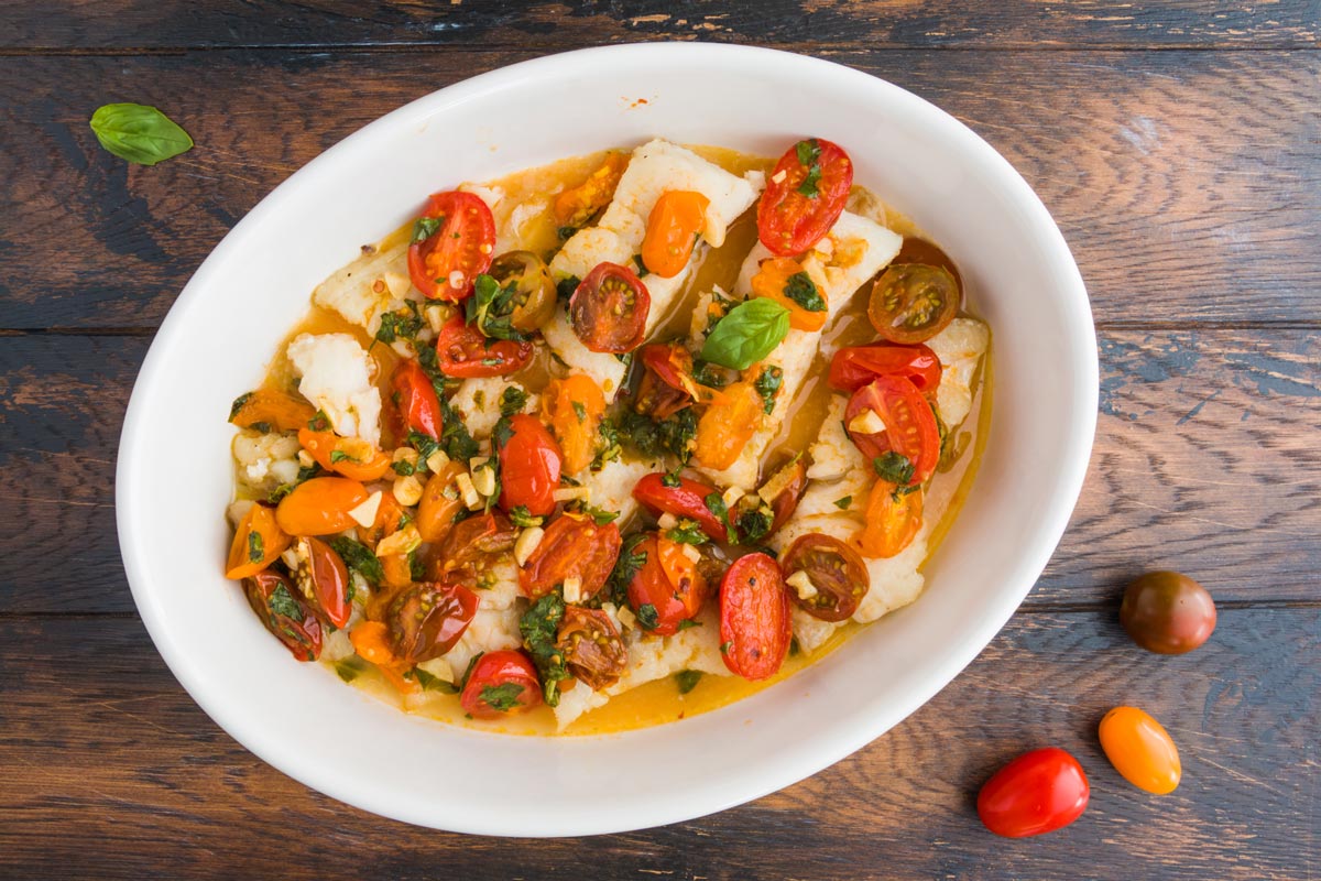 Pan-sauteed cod