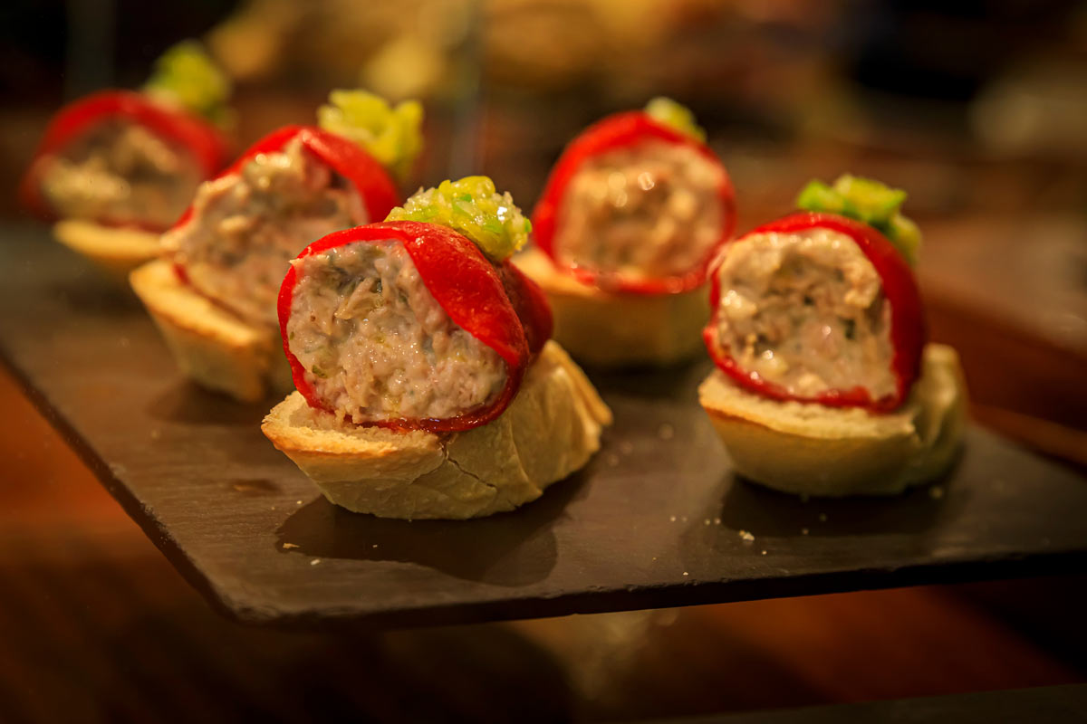Crab-stuffed piquillo peppers