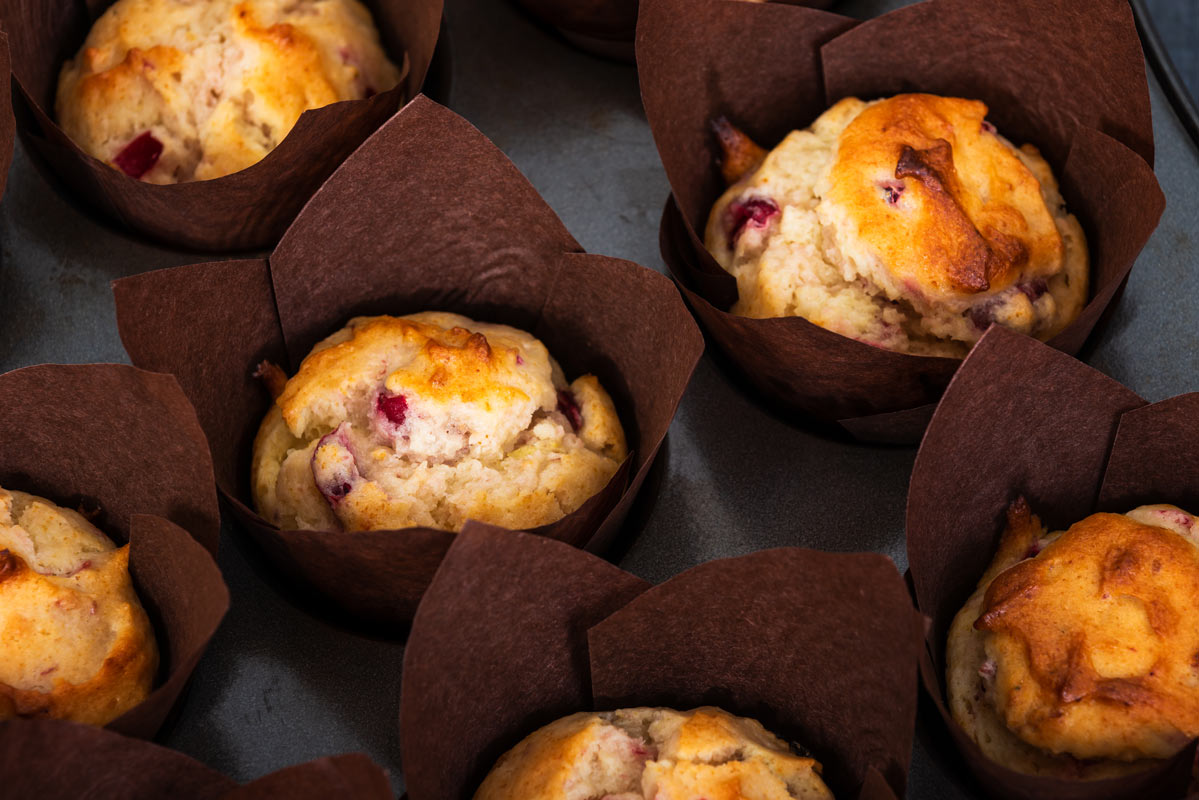 Orange raspberry muffins