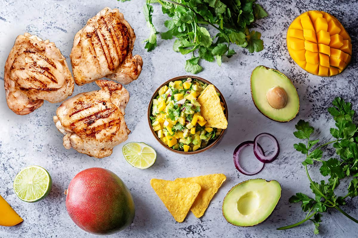 Cuban Chicken with Mango Salsa