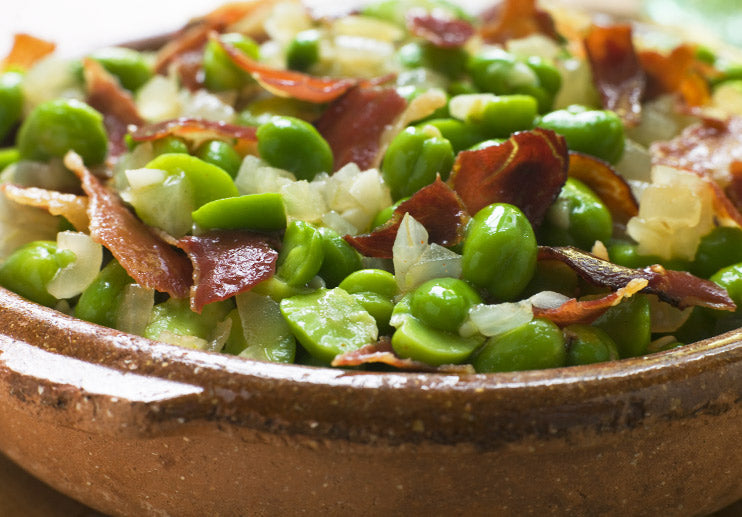 Fava Bean Salad with Tomatoes and Jamón