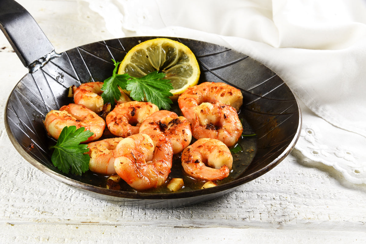 Garlicky Shrimp with Lemon