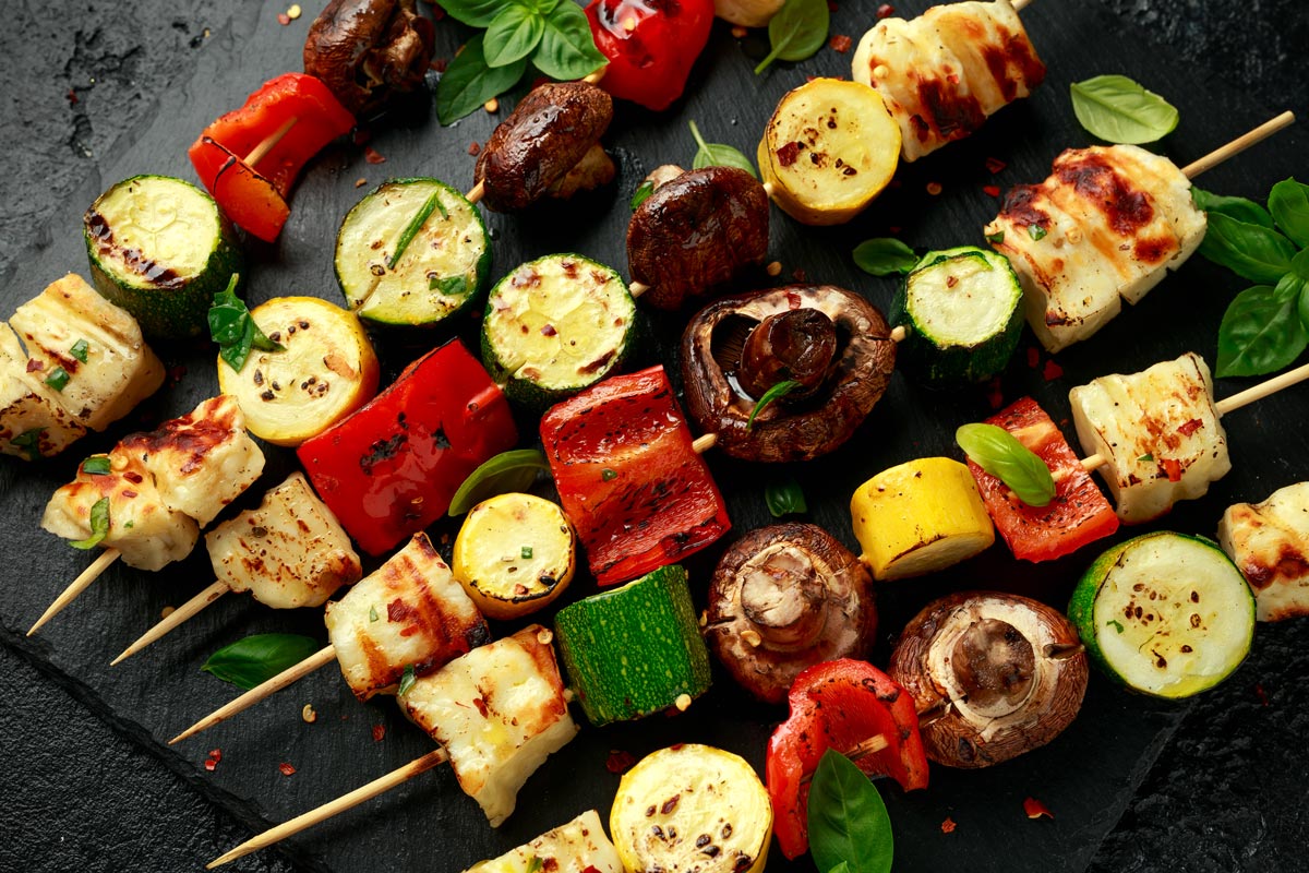 Grilled Halloumi Skewers