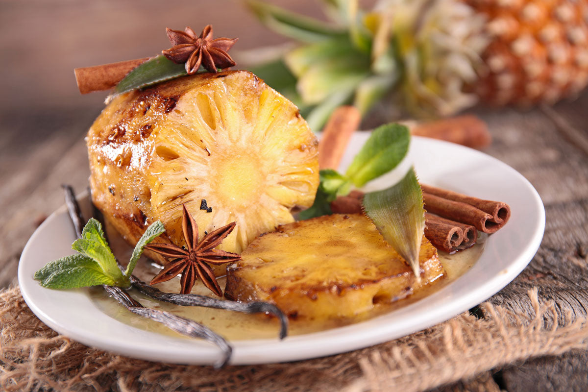 Sugar-crusted Grilled Pineapple with Pisco