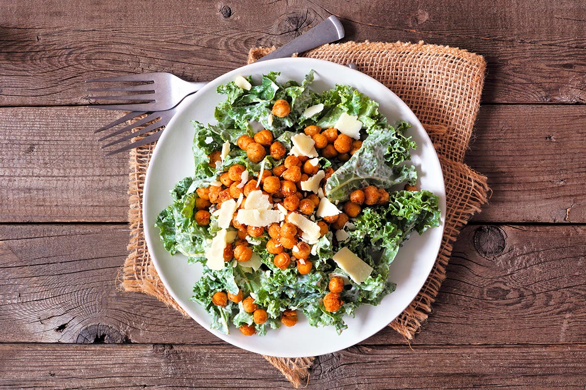 Kale caesar salad
