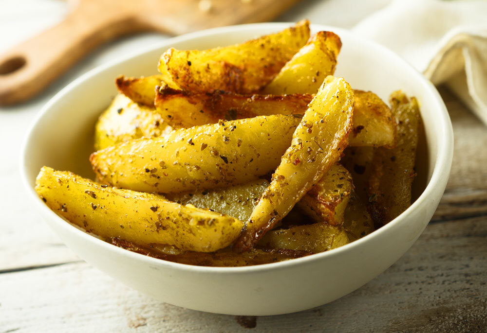 Lemony Greek-Style Potato Wedges