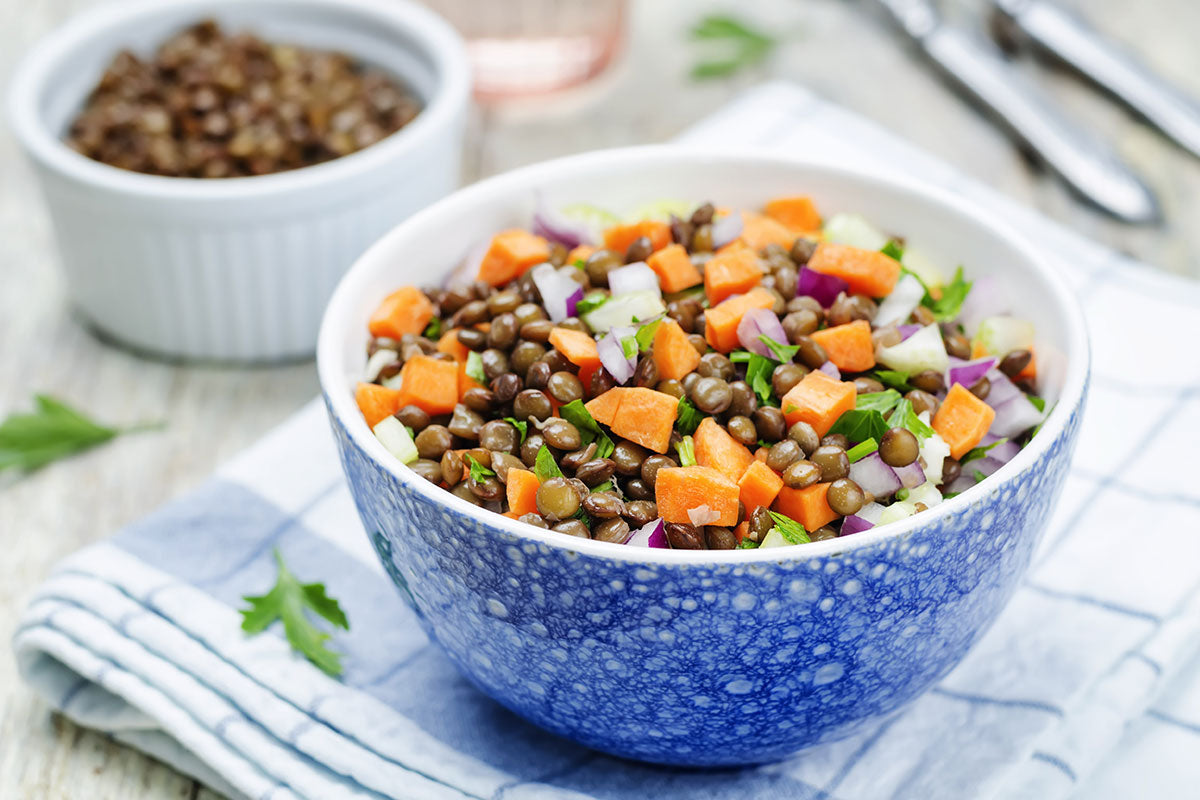 Summer lentil salad