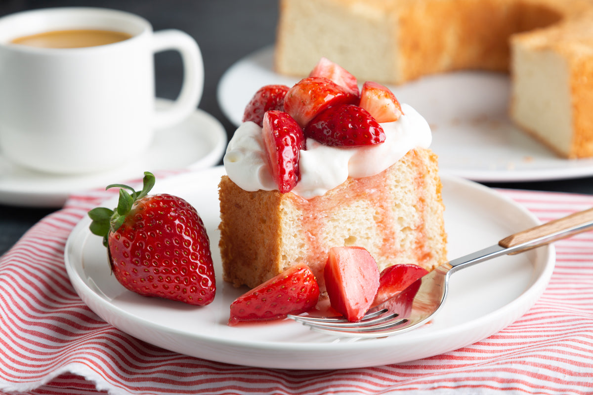 Olive Oil Cake with Honey Yogurt Cream and Strawberries