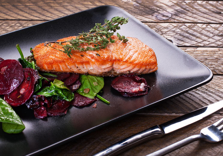 Curtis Stone’s Pan-Roasted Salmon and Beets