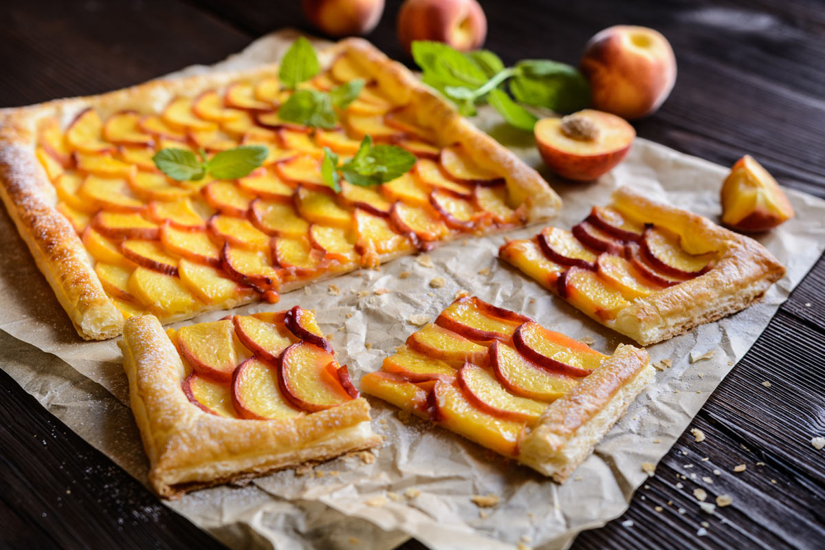 peaches-and-cream tart