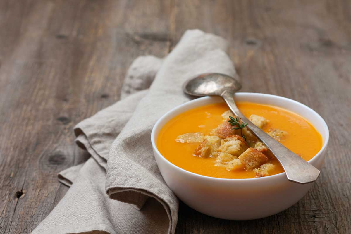 Calabrian Pumpkin Soup with Homemade Croutons