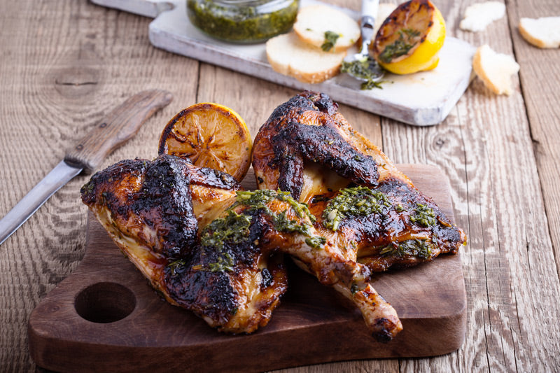 Perfect Roast Chicken with Salsa Verde