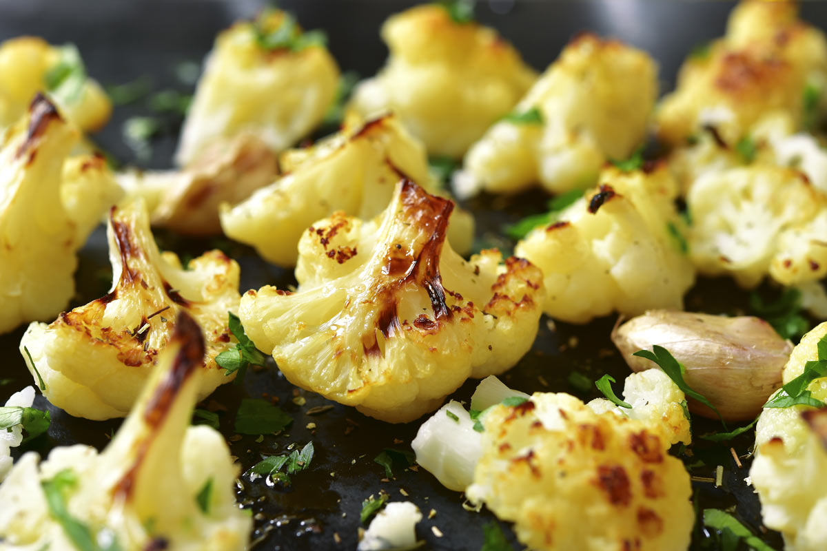 Cauliflower with Zesty Walnut Pesto