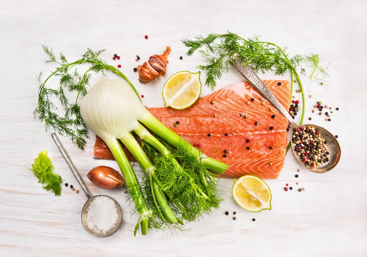Salmon with Fennel and Dill