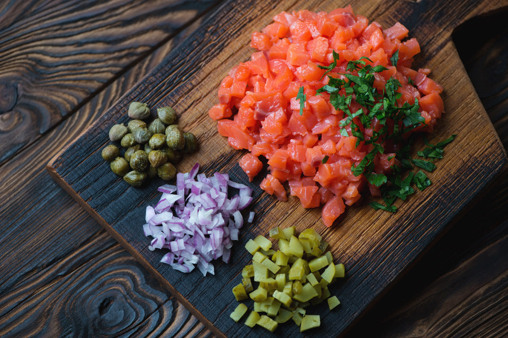 Smoked salmon tartare