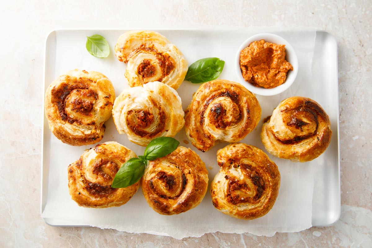 Savory Puff Pastry Wheels