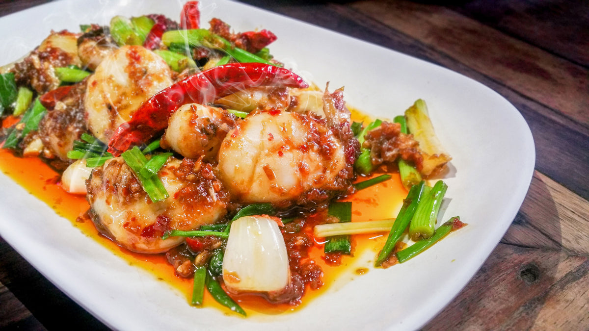 Sea Scallops with Romesco Sauce