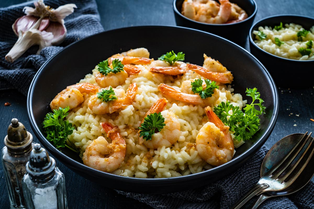 Baked Shrimp Risotto