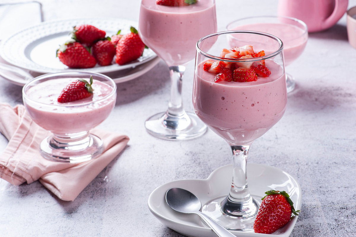 Double strawberry mousse