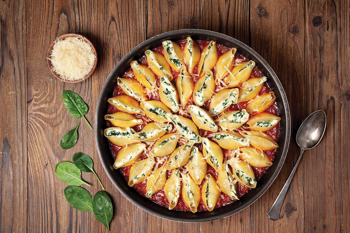 Spinach-and-Cheese-Stuffed Shells