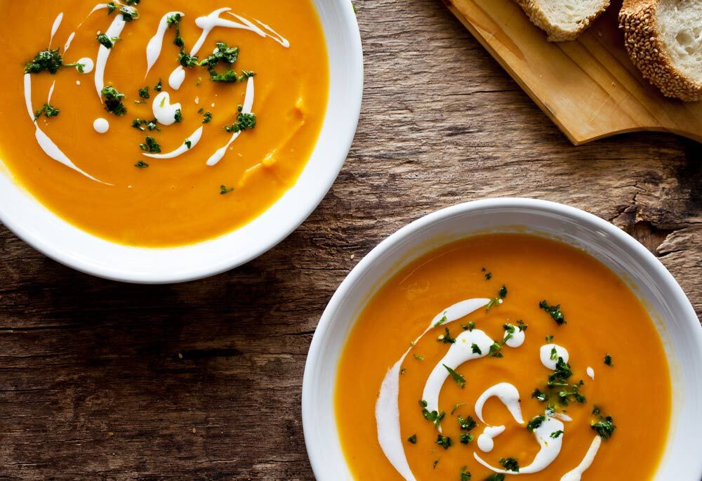 Sweet Potato Soup with Sage Pesto