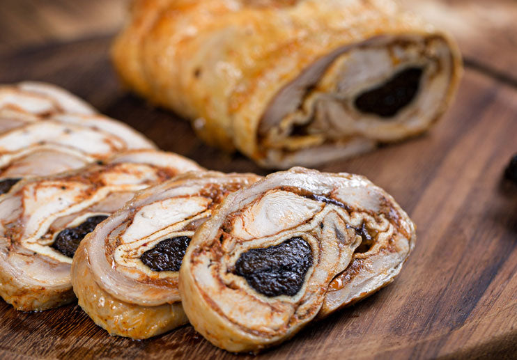 Turkey Roulade with Prunes and Prosciutto