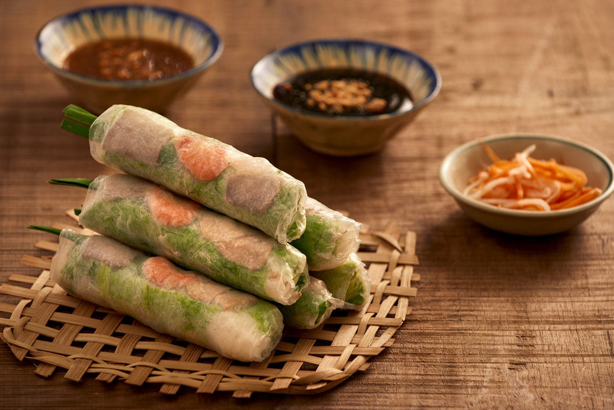 Vietnamese Summer Rolls with Two Dipping Sauces